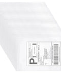 These Transparent Self Adhesive Planner Pockets And Shipping Label Sleeves Keep Your Packing Slips And Invoices Locked And Loaded Solid Sticky Backing Secures Every Document Effortlessly, showing a stack of 100 document pouches.