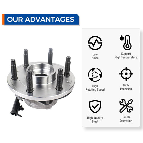 Pair Front Wheel Hub Bearing Assembly for 2007 to 2014 Cadillac Escalade ESV Suburban 1500 Tahoe Yukon XL 1500