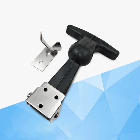Rugged Heavy Duty Rubber Hood Catch Kit With Stainless Steel Bracket And Flexible T Handle Latch Rubber Drawer Locking Clamp