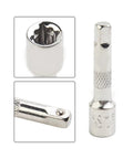 Heavy Duty 1/4 Inch Chrome Socket Wrench Extension Bar Crushes Tight Squeeze Jobs Without Breaking A Sweat Durable Wobble Adapter 50mm