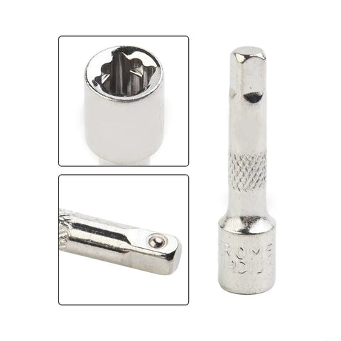 Heavy Duty 1/4 Inch Chrome Socket Wrench Extension Bar Crushes Tight Squeeze Jobs Without Breaking A Sweat Durable Wobble Adapter 50mm