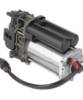 Bulletproof Heavy Duty Electric Air Suspension Compressor Compatible With Tesla Model S And X showing black and silver design with connector.