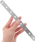 Stainless Steel Flat Straight Bracket Plates 4 Pack Beefy Heavy Duty Corner Braces With Smooth Surface in hand