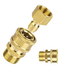Brass pressure washer adapter set, 4 pieces, M22-14mm to 3/8in quick-connect fittings