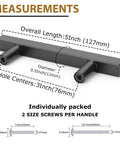Matte Black Stainless Steel Cabinet Handles 25 Pack With 3 Inch Hole Center, 5 Inch Overall Length Kitchen Drawer Pulls dimensions