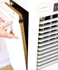 Heavy Duty Portable Evaporative Swamp Cooler With 3000 CFM Blower And Ten Gallon Ice Ready Tank showing the cooling pad access.