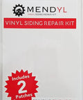 Vinyl And Stucco Siding Repair Kit With White Self Adhesive Patches That Cut To Fit Paintable To Match Cover Cracks Holes And Blemishes Weather Resistant Indoor Outdoor Use Includes 2 Patches package