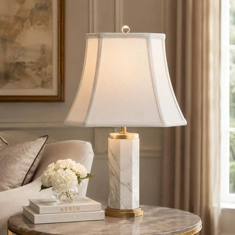 White Rectangle Cut Corner Lamp Shade With Classic Style, Handcrafted Silk Shantung Or Linen Fabric, Softback Off White Polycotton Lining, Top 7x9 Bottom 10.25x16 Slant 12.25, Great For Table Or Floor Lamps
