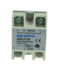 Front view of an Inkbird SSR-25 DA solid state module for Digital PID Temperature Controller For 100 To 220V AC With SSR Output ITC-100VH.