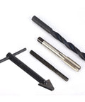 M10 x 1.25 Thread Repair Insert Kit with 12 screw sleeves and twisted drill for auto parts, featuring stainless steel tools