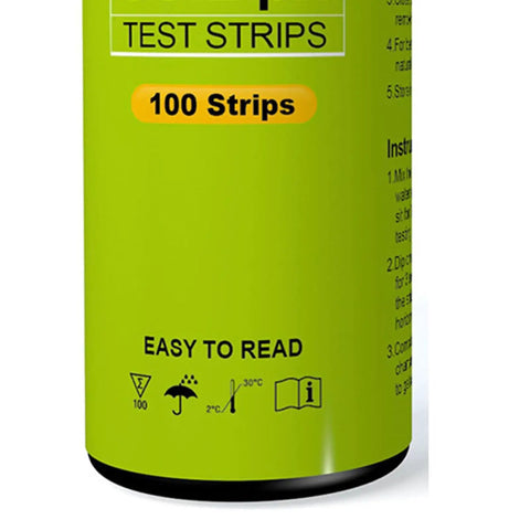 Close-up of 100 strips label on Soil PH Test Kit With 100 Quick And Easy PH Testing Strips For Grass Garden And Plants Durable Universal Tester