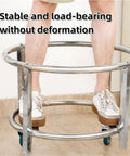 Heavy Duty Stainless Steel Bucket Dolly With Wheels For Stock Pots Soup Pots Barrels And Heavy Loads Portable Hand Truck Built To Roll Easy In Home And Commercial Kitchens Storage And Catering, stainless steel wheel frame