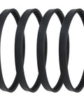 Top Shelf 4 Pack 6 Inch Bandsaw Wheel Tires Dead Nuts Perfect Fit Solid Rubber Cushion for band saws, black rubber tires.