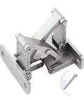 Heavy Duty Rugged Concealed Door Hinges For Stone And Marble Entries showing stainless steel design with screws and pivot points.