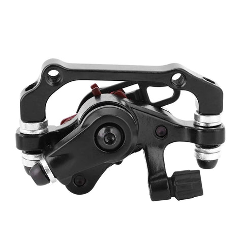Bombproof Mountain Bike Disc Brake Set Featuring Front And Rear Mechanical Brakes With 160Mm Heat Resistant Rotors, black brake caliper detail.