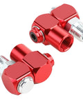 One Quarter Inch NPT 360 Degree Swivel Air Hose Connector Two Pack For Pneumatic Tools And Industrial Air Fittings With Quick Change Adapters To Prevent Kinking And Cut Fatigue For Pros And DIYers, red aluminum