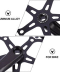 Top view of aluminum alloy Single Ring Bike Crankset Kit for Single Speed Mountain and Fixed Gear Track Bikes, close-up detail.