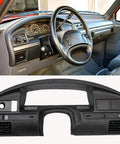 G-PLUS dashboard dash panel bezel for Ford F-150/F-250/F-350 Super Duty (1992–1997), gas engine, black ABS plastic