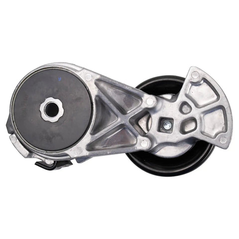 Heavy Duty Serpentine Drive Belt Kit Includes One Accessory Drive Belt Tensioner Assembly Plus Solid Serpentine Belt, metal pulley close-up