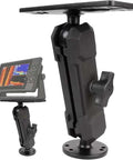 Heavy Duty Aluminum Alloy Fish Finder Mount With 1.5 Inch Ball And 5.9 Inch Arm, Marine Electronics Mount with GPS unit attached