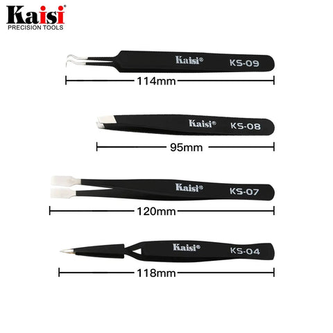 14 Piece Precision Tweezers Set Pro Grade Anti Static Stainless Steel For Craft Jewelry Electronics And Lab Work ESD Safe Fine Point Tweezers built with sizes ranging 95mm to 120mm