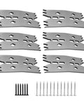 Six Piece Slab Clamping Dogs For Woodworking Pros Carpenters And DIYers with included screws, stainless steel design