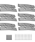 Six Piece Pro Grade Slab Clamping Dogs Set for Workbenches to Flatten Slabs and Lock in Rock Solid Stability displayed with screws