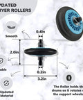 Upgraded Dryer Repair Kit With Roller, Idler Pulley And Belt For DC97-16782A DC93-00634A 6602-001655 5PH2337 Dryers Replacement, roller dimensions and features
