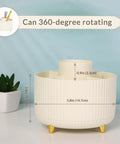 360 Degree Rotating Desk Pen Organizer With Five Slots Multi Purpose Pencil Cup For Office School And Home Clutter Busting Space Saving Plastic Holder For Pens Pencils Markers And Art Supplies shown on a desk with plant in background