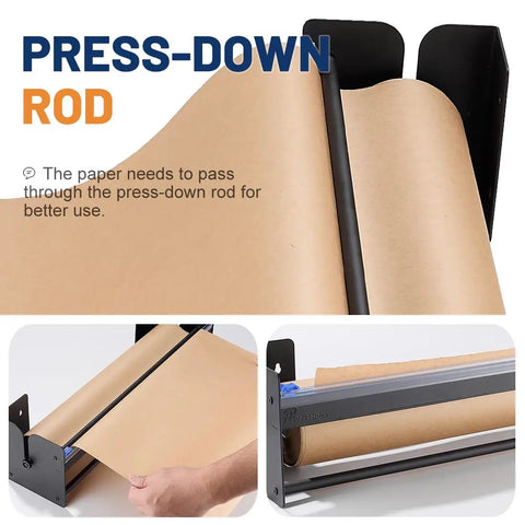 Slick Heavy Duty Eighteen Inch Paper Roll Dispenser Cutter Wall Mount Tabletop Stand Compatible With Kraft Freezer Butcher Sheets Smooth Glide Design Handles Big Loads Like A Champ Zero Friction Just A Legit Workhorse Tool For Any Back Room Setup