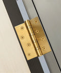 Gold 4 Inch Flush Cabinet Hinges With Screws Easy DIY Install Soft Close Cupboard Hinges Silent Durable Construction