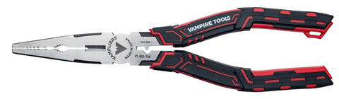 Caiman 7.5 Inch Stripped Screw Extractor Needle Nose Pliers With Wire Cutter Crimper For Auto Pros And Electricians, side view