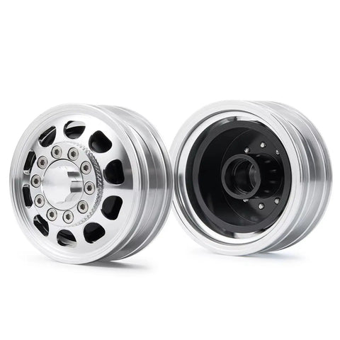 RC Car Repair Kit One Fourteenth Scale Aluminum Alloy Front And Rear Wheel Rim Hub 6x6 Set Pro Grade Replacement Parts
