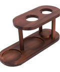 Top Shelf Solid Wood Pour Over Coffee Dripper Holder Stand With An Elevated Stable Base, solid wood, 370x164mm, for organized coffee brewing.