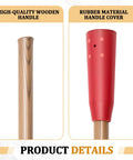 Two Pack 36 Inch Wooden Pickaxe Handles With Rubber End Replacement Mattock Clay Pick Handles product details