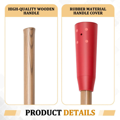 Two Pack 36 Inch Wooden Pickaxe Handles With Rubber End Replacement Mattock Clay Pick Handles product details