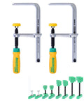 Matchfit Dovetail Clamps 2 Pack With Hardware Pack For Dovetail Grooves And One Half Inch 14 Degree Router Bit Profiles