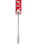 Heavy Duty 12 Inch 3/8 Drive Ratchet For Mechanics Solid Silver Tool with packaging showing its features and size.