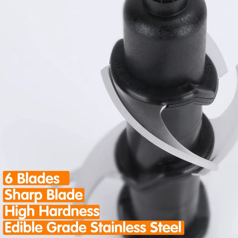 Close-up of Six Blade Replacement Blender Kit For High Power Ninja Systems, stainless steel, showing sharpness and build quality.