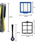 Robot Vacuum Cleaner Maintenance Kit For IQ RV1001AE AV911S EZ RV1000 includes measured brushes and filters.