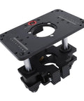 Top Shelf Router Lift System With Slick Quick Turn Crank And Clear Scale For Bulletproof Workshop Jobs crafted from solid aluminum alloy base.