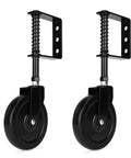 5-Inch Heavy Duty Spring Loaded Gate Caster With 360-Degree Swivel For Wooden Gates And Fences, Anti Sag Gate Kit For Metal Tube Gates, 200 Lb Capacity Per Pair, Black, Two Pack Drag Gate Wheels
