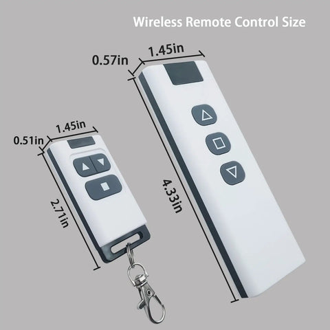 Dual Direction Remote Control Switch For 12V Linear Actuators, Forward And Reverse Motor Control with size dimensions