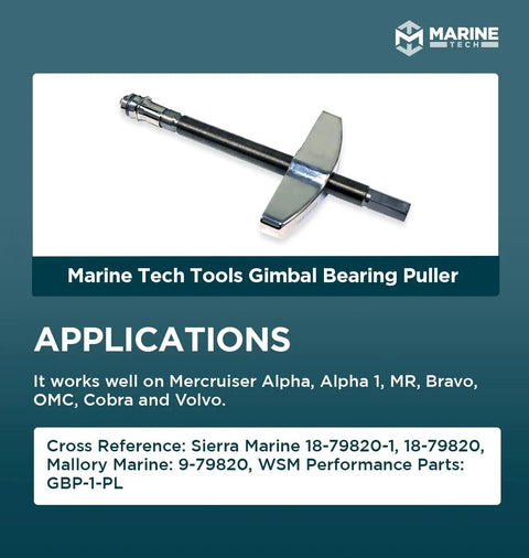 Heavy Duty Gimbal Bearing Puller For Mercruiser Alpha Bravo Volvo Boat Engines Badass Rig Fix For Alpha One Mr Omc Cobra Marine Hardware Garage Grade Snappy Install Rock Solid Durability Best Seller
