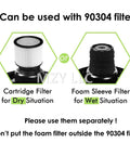 Three Pack Foam Sleeve Filter Replacements For Wet Dry Vacs 5 Gallon And Up Compatible With Vacmaster Genie And Shop Vacuums