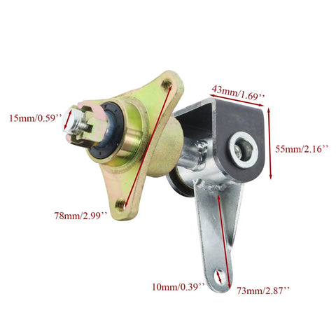 15mm 3 Stud Front Wheel Hub Steering Spindle and Rear Axle Hub Kit for 6 Inch Tires Quad Bike ATV Go Kart with 78mm Center