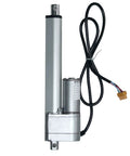 DOCYKE digital linear servo actuator with 150mm stroke, silver metal body, motor and multi-wire connector