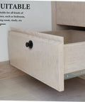 Hidden Pop Up Drawer Pull Handle For Cabinets And Doors Finger Pull Cabinet Handle on wooden drawer in open position