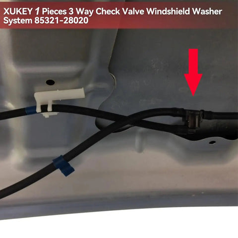 Installation of 2-Pack Front Windshield Wiper Washer Check Valve Replacement Kit, Premium Nylon Windscreen Jet Nozzle Valve Replaces 85321-28020, Durable Wiper Jet Check Valve Fits Venza CT200H TC, Easy Install.
