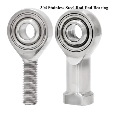 Heavy Duty 304 Stainless Steel Rod End Bearing Featuring Smooth Self Aligning Motion and Rock Solid Load Capacity Built Like A Tank For Gritty Shop Floors and Routine Garage Fixes, detailed view.
